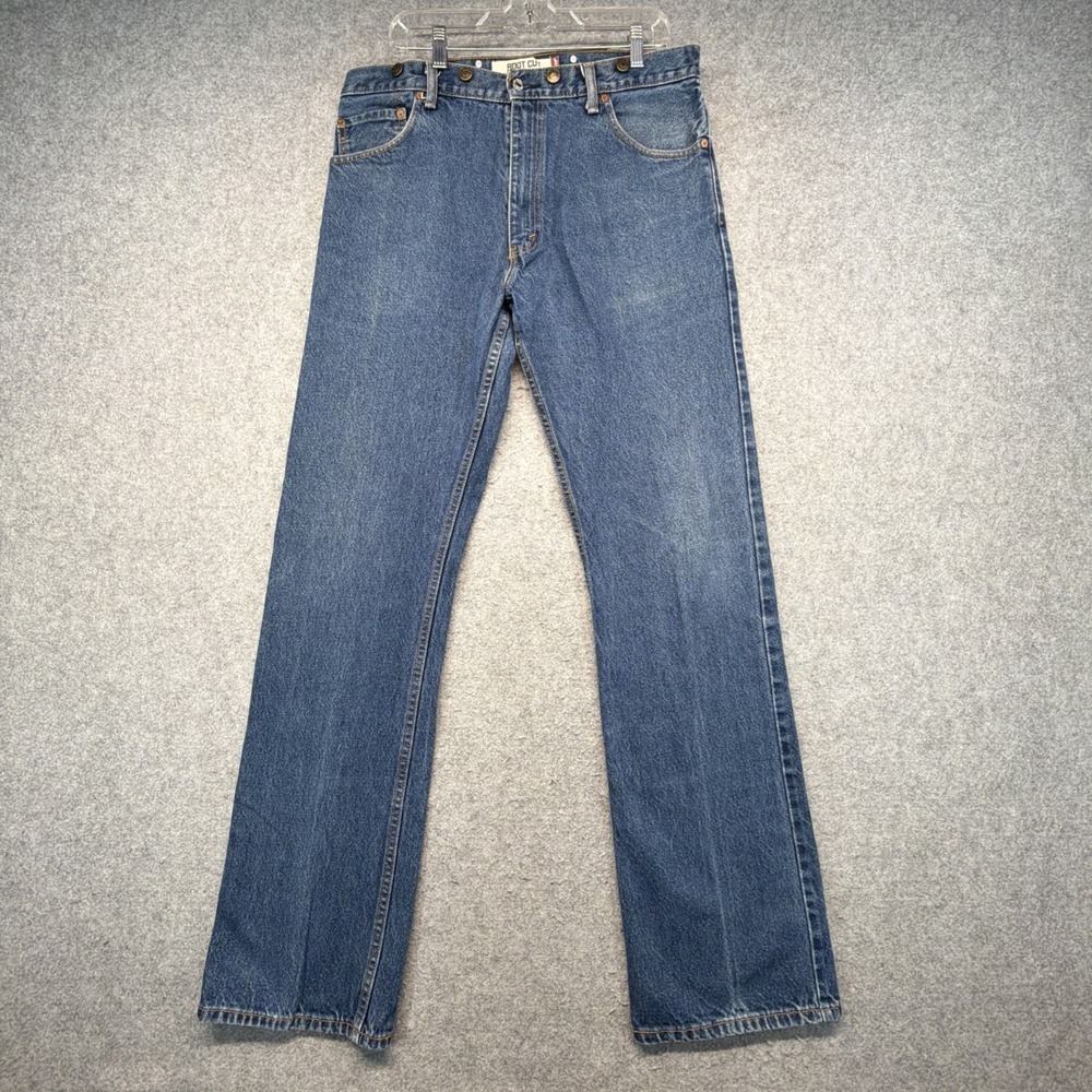 Vintage Levis 517 Jeans Mens 36x36 Blue Bootcut Y2K Denim Pant Western Dark Work